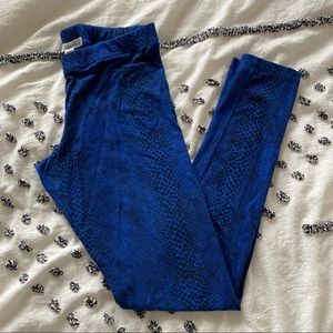 Aeropostale Royal Blue Snake Print Leggings